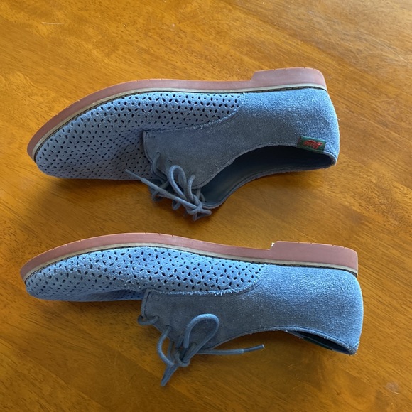 Bass Ellis Blue Suede Shoes 8.5 VGUC - Picture 5 of 10